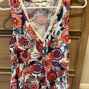 Anthropologie Floral Sleeveless Top - Multicolor